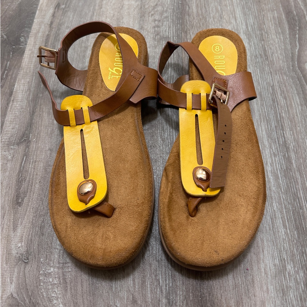 Tan and Yellow sandals